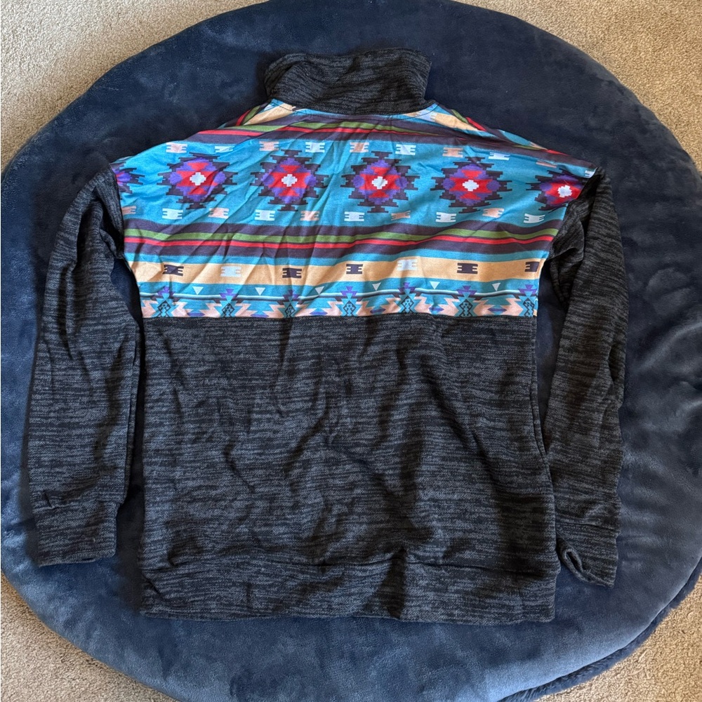 Multicolor Patterned Quarterzip - image 4